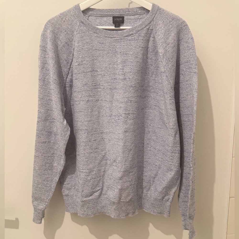 Jcrew men’s blue heathered cotton sweater size XL